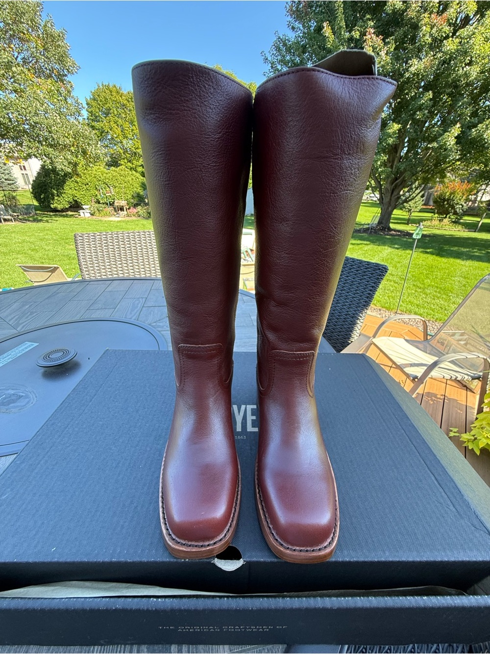 Frye Women's Tall Over-the-Knee Leather Boots - Burgundy